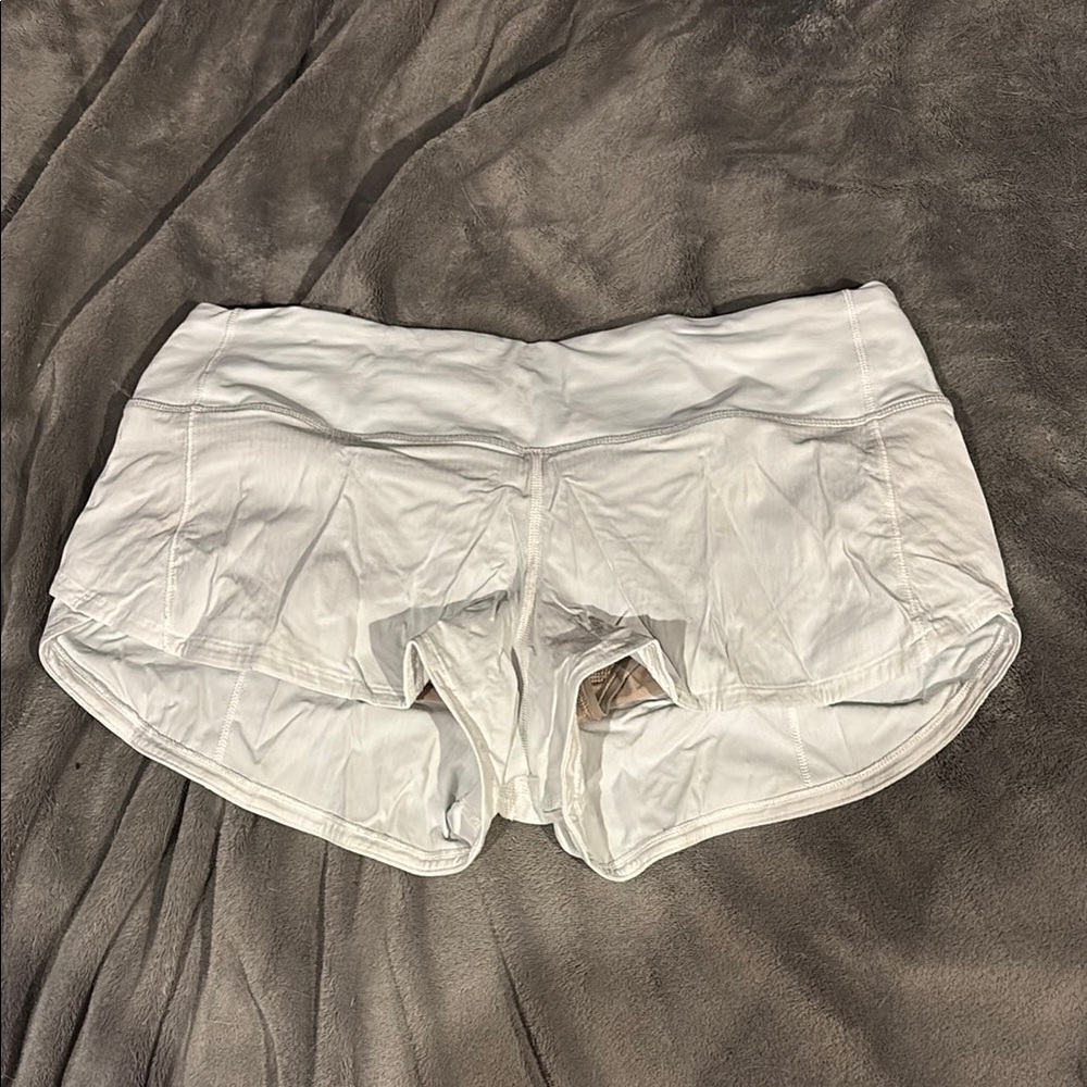 Lululemon White Athletic Shorts